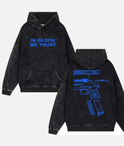 In Glock We Trust Hoodie BlackBlue