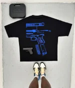 In Glock We Trust Oversized T Shirt BlackBlue (1)
