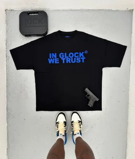 In Glock We Trust Oversized T Shirt BlackBlue (2)