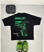 In Glock We Trust Oversized T Shirt BlackGreen (1)
