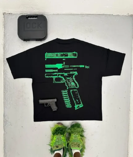 In Glock We Trust Oversized T Shirt BlackGreen (1)
