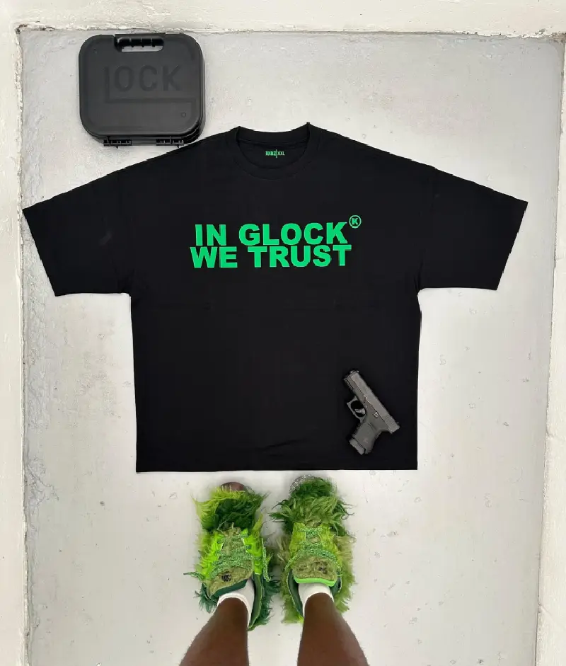 In Glock We Trust Oversized T Shirt BlackGreen (2) In Glock We Trust Oversized T Shirt BlackGreen (2)