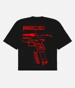 In Glock We Trust Oversized T Shirt BlackRed (1)