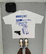 In Glock We Trust Oversized T Shirt WhiteBlue (1)