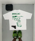In Glock We Trust Oversized T Shirt WhiteGreen (1)