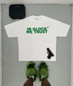 In Glock We Trust Oversized T Shirt WhiteGreen (2)