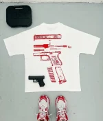 In Glock We Trust Oversized T Shirt WhiteRed (1)