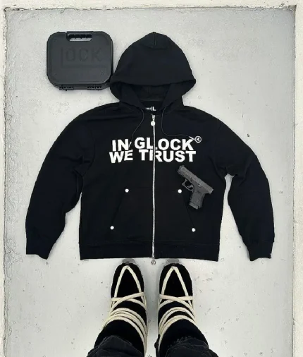 In Glock We Trust Zip Up Hoodie Black (2)