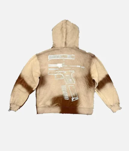 In Glock We Trust Zip Up Hoodie Mocha (1)