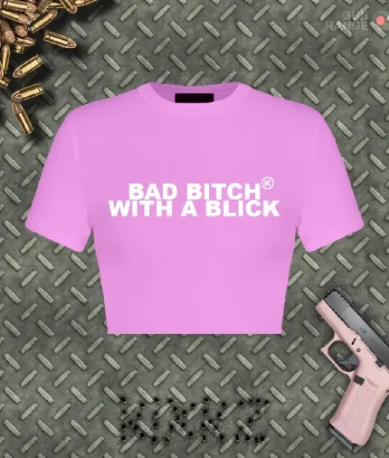 V1 Bad Bitch With a Blick Shirt Pink (2)