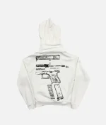 In Glock We Trust Neck Mask Hoodie White (1)